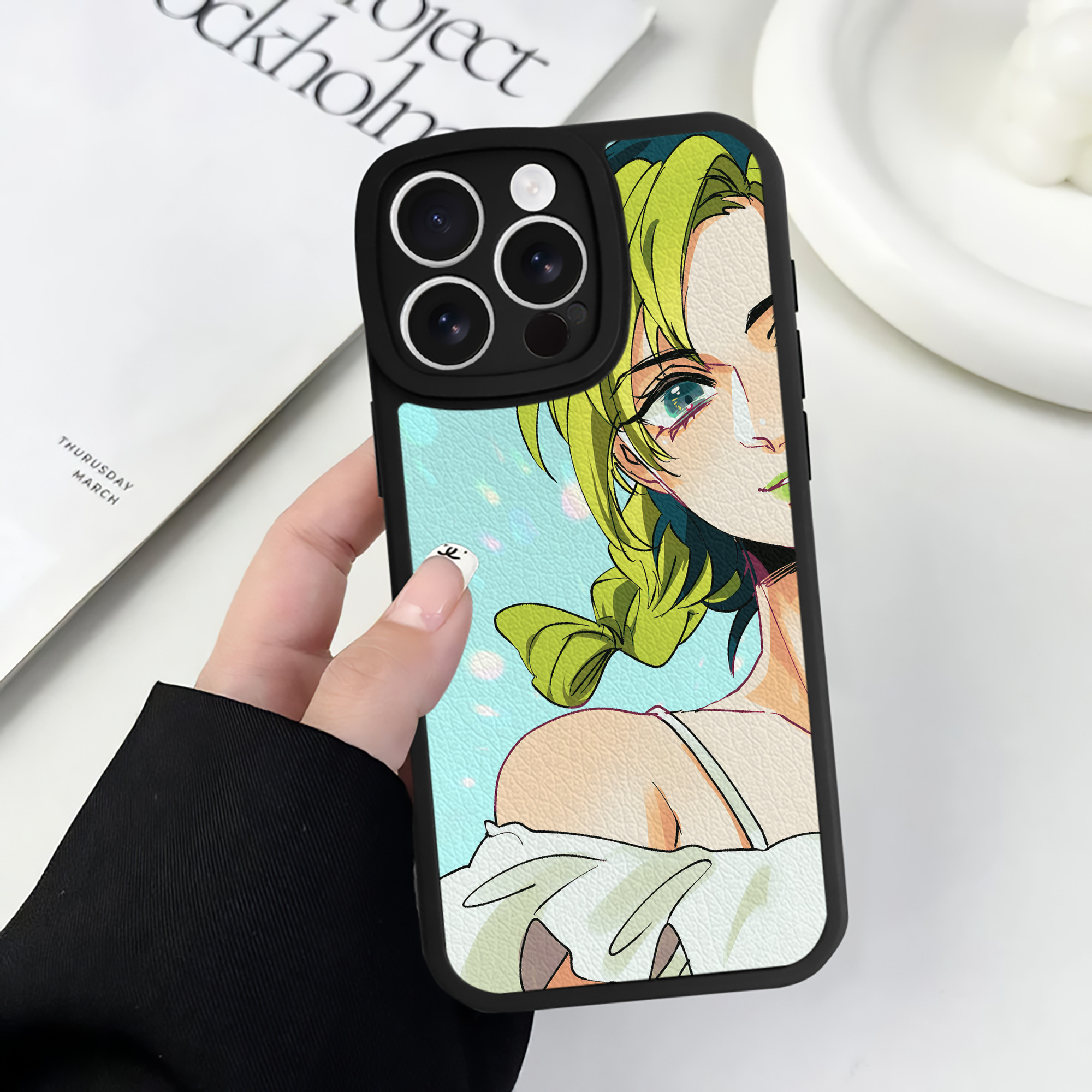 （画像用） ジョジョの奇妙な冒険 JoJo's Bizarre Adventure 【iPhone 16シリーズ対応】シリコンスマホケース（レザー調） 材質：シリコン